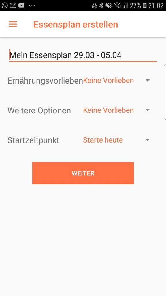 Rezeptkalender - Essensplanung per App auf habimex.de