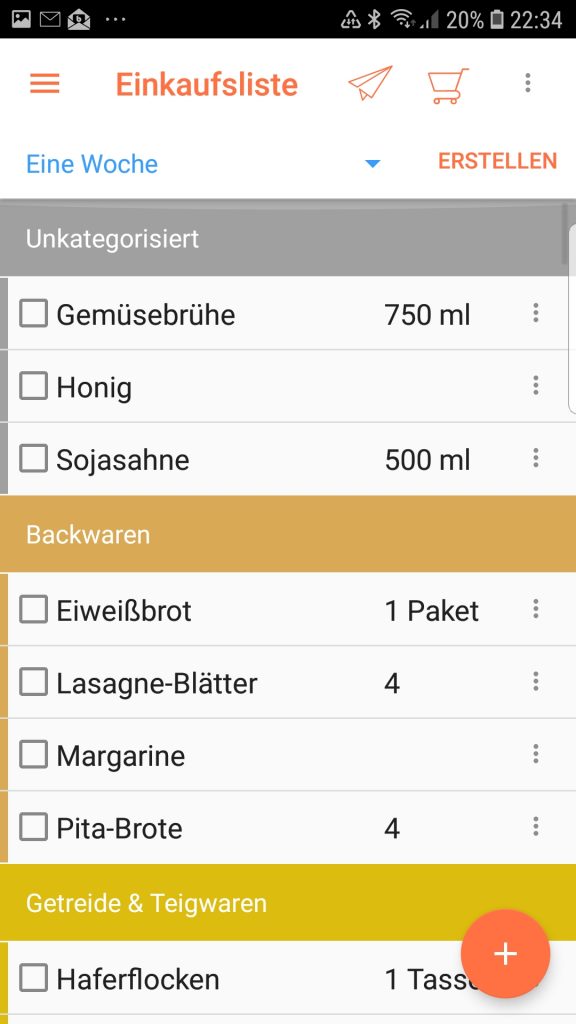 Rezeptkalender - Essensplanung per App auf habimex.de